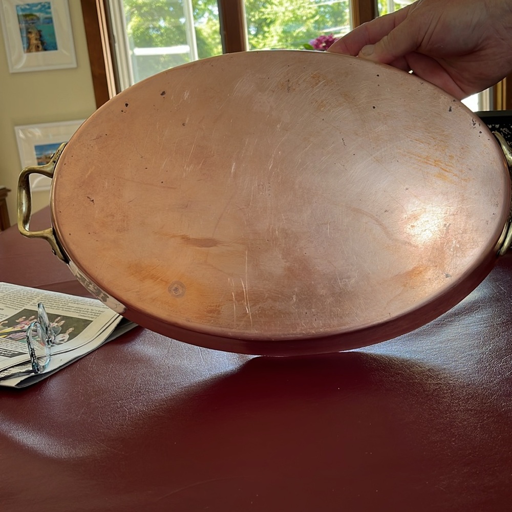 Vintage Italian Copper Oval Fish Pan - Picture 11 of 16